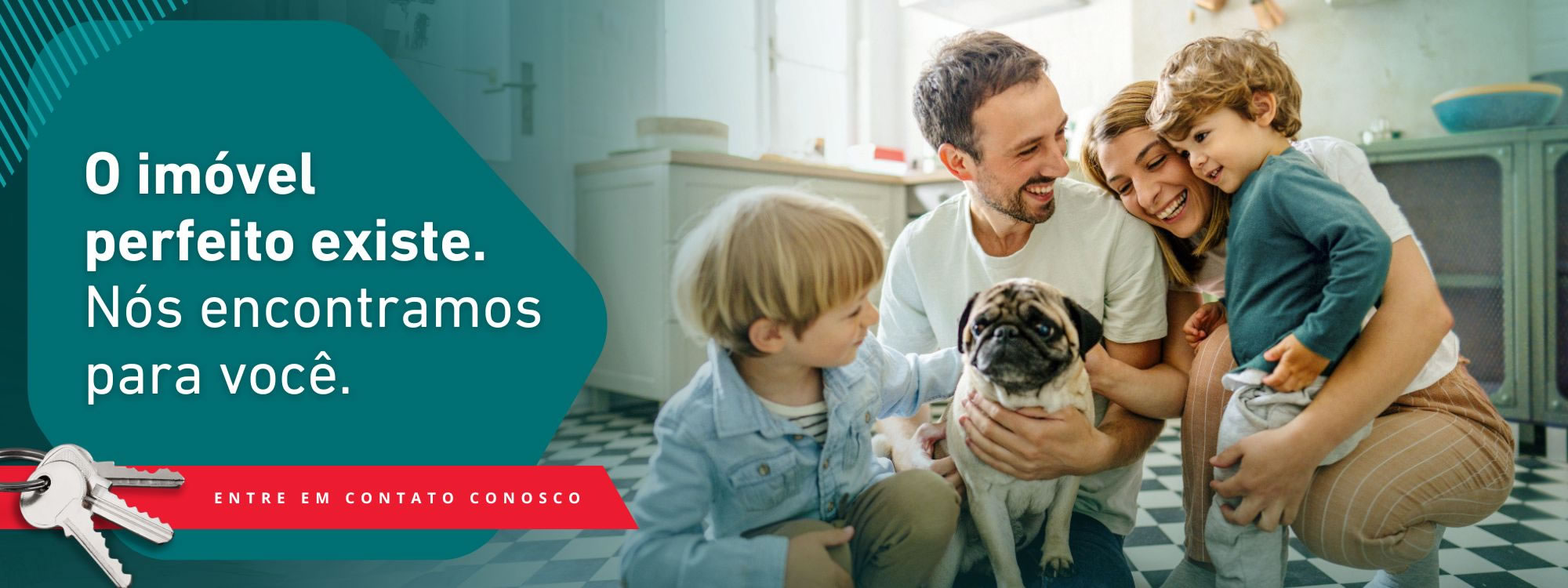 Imagem de família e cachorro